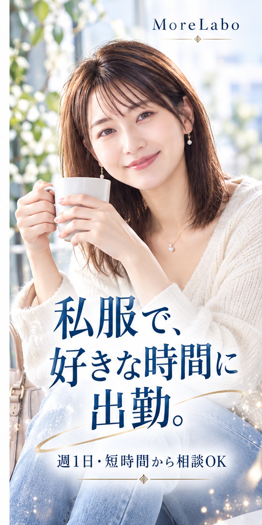 私服で好きな時間に出勤の中段画像